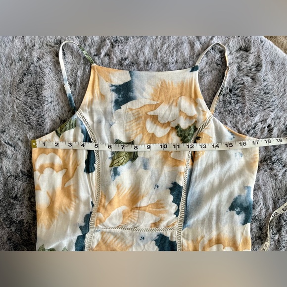 Farm Rio EUC Greenfield Midi Dress Sundress Floral White medium Anthropologie - Picture 13 of 16